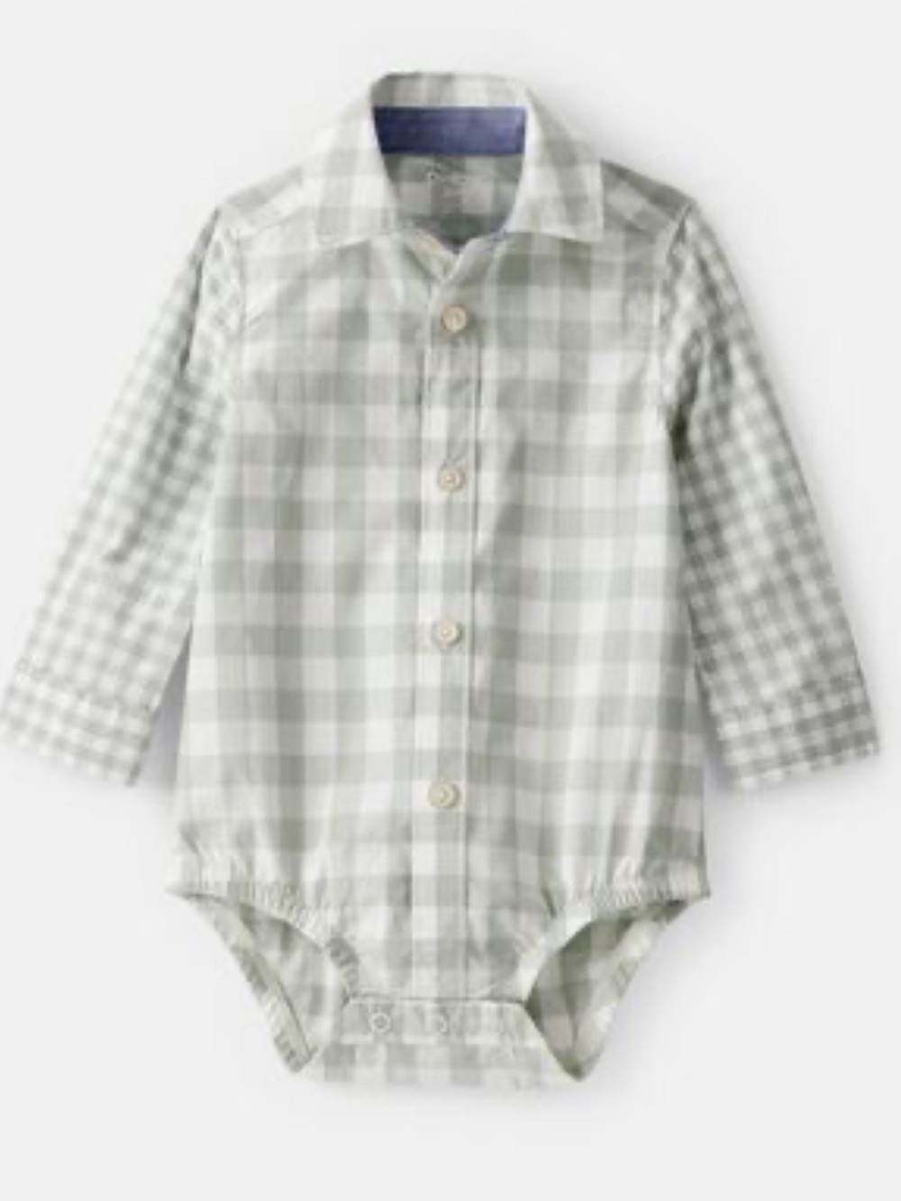 OshKosh Gingham Button-Front Baby Bodysuit